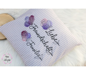 ADVENTSKALENDER 1. Dezember - Stickserie - Rose Liebe Freundschaft Familie